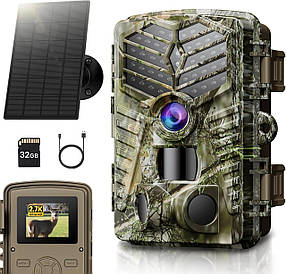 Камера Solareye Trail з живленням від сонячної батареї, WiFi, ігрова камера 2.7K 48MP з функцією нічного видно
