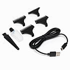 Акумуляторна машинка для стрижки волосся + 4 насадки, від USB, SK-LF-16003, Золотий / Тример для стрижки, фото 7