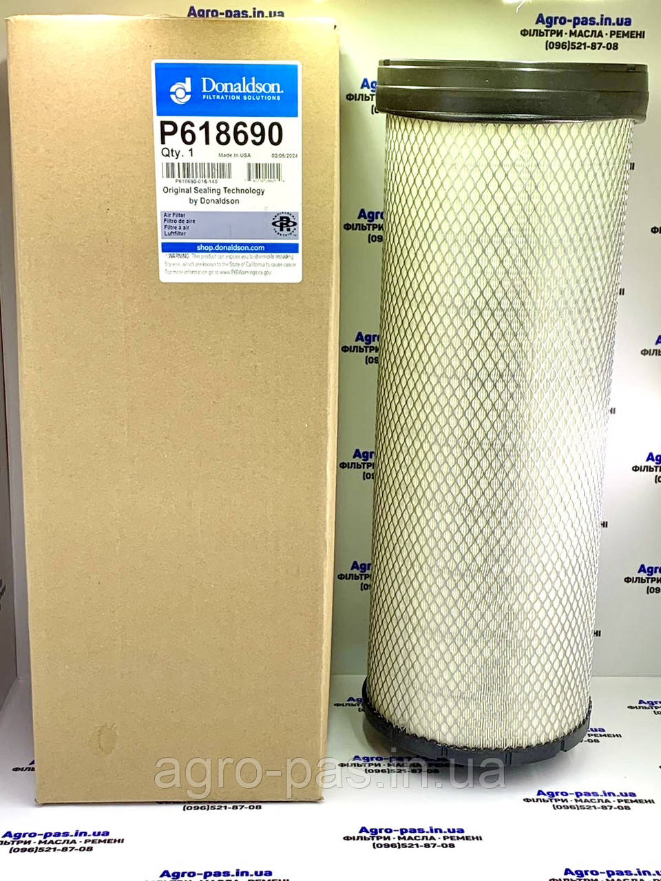 Повітряний фільтр P618690, HXE11091, 48064117, SA16837, SL83062, AF4223, RS30009, WA10118, фото 1