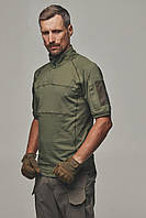 Тактическая боевая рубашка олива хб,убакс олива короткий рукав,футболка олива хлопковая,убакс летний олива зсу