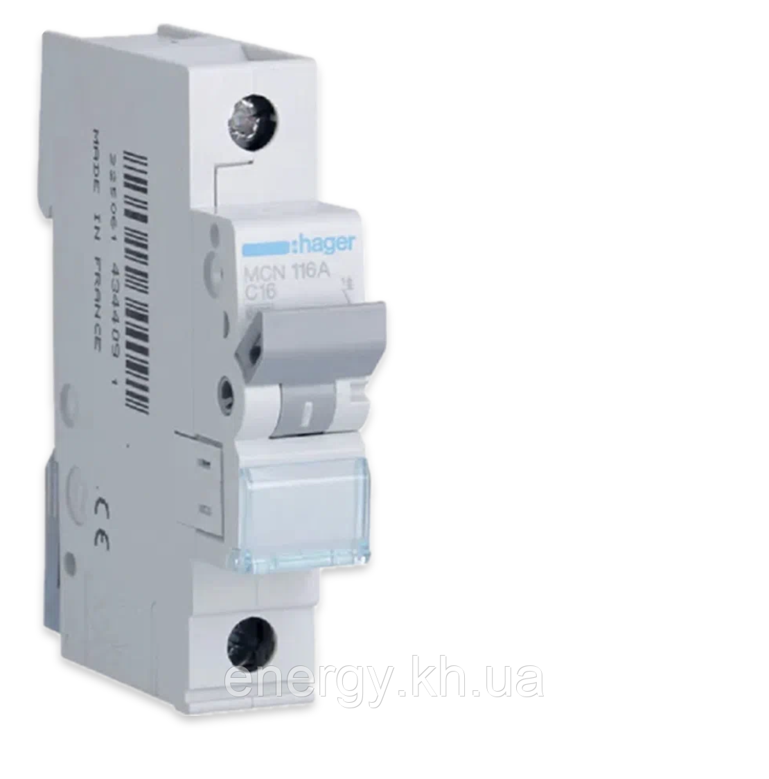 MCN116 Hager – Автоматичний вимикач 1п 16A - 6kA C, фото 1