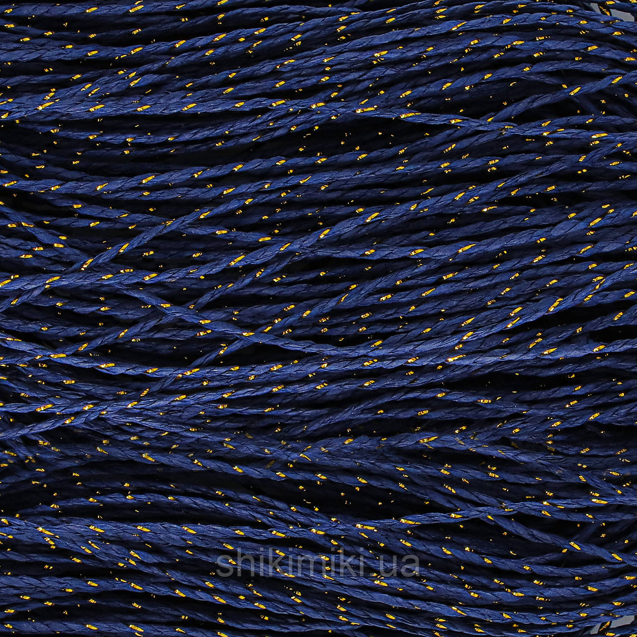 Пряжа Raffia кручена з люрексом, колір Синій, фото 1
