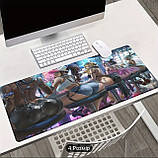 Килимок для миші з дизайном дівчат,які сидять на барній стійці, розмір 70/30, фото 2