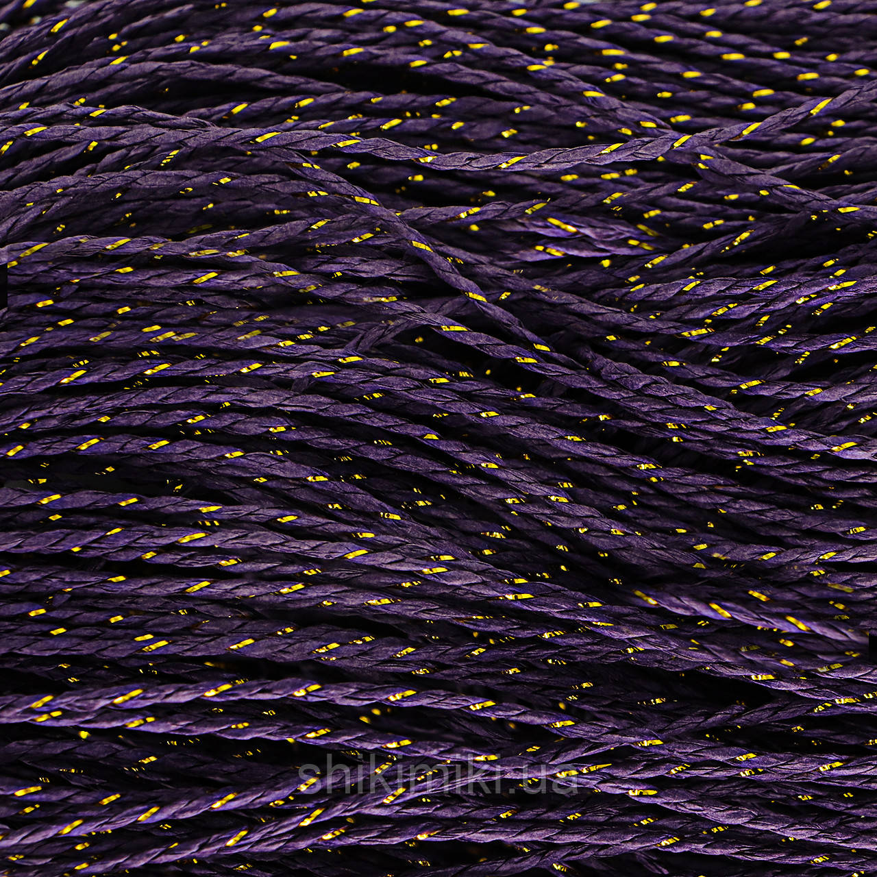 Пряжа Raffia кручена з люрексом, колір Фіолетовий, фото 1