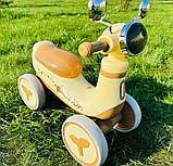Дитячий біговел велобіг для малюків від 18 місяців чотириколісний з підсвічуванням та піснями УКРАЇНСЬКОЮ ОЗВУЧКОЮ, фото 3