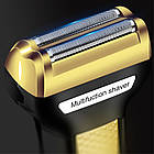 Акумуляторний тример-бритва 3в1 + 7 насадок, з USB, SK-LF-9942 / Чоловіча електробритва / Машинка для стрижки, фото 5