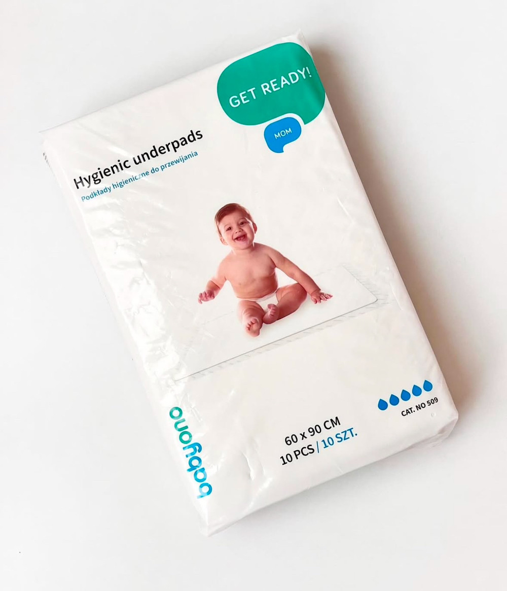 Гігієнічні пелюшки BabyOno (10шт) 60 * 90 см., фото 1