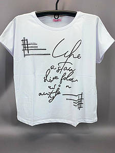 Футболка жіноча (збільшена) М  50-52 Білий