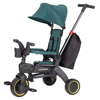 Велосипед триколісний з батьківською ручкою TILLY COMBI T-392 GREEN Зелений