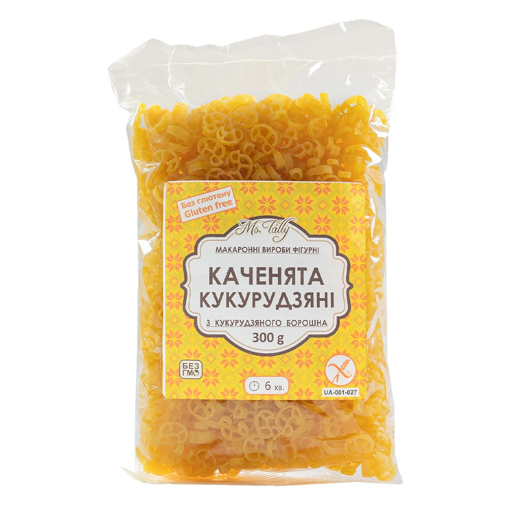 Макаронні вироби Каченята кукурудзяні
300 г Ms.Tally