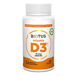 Вітамін D3, Vitamin D3, Biotus, 1000 МО, 180 капсул