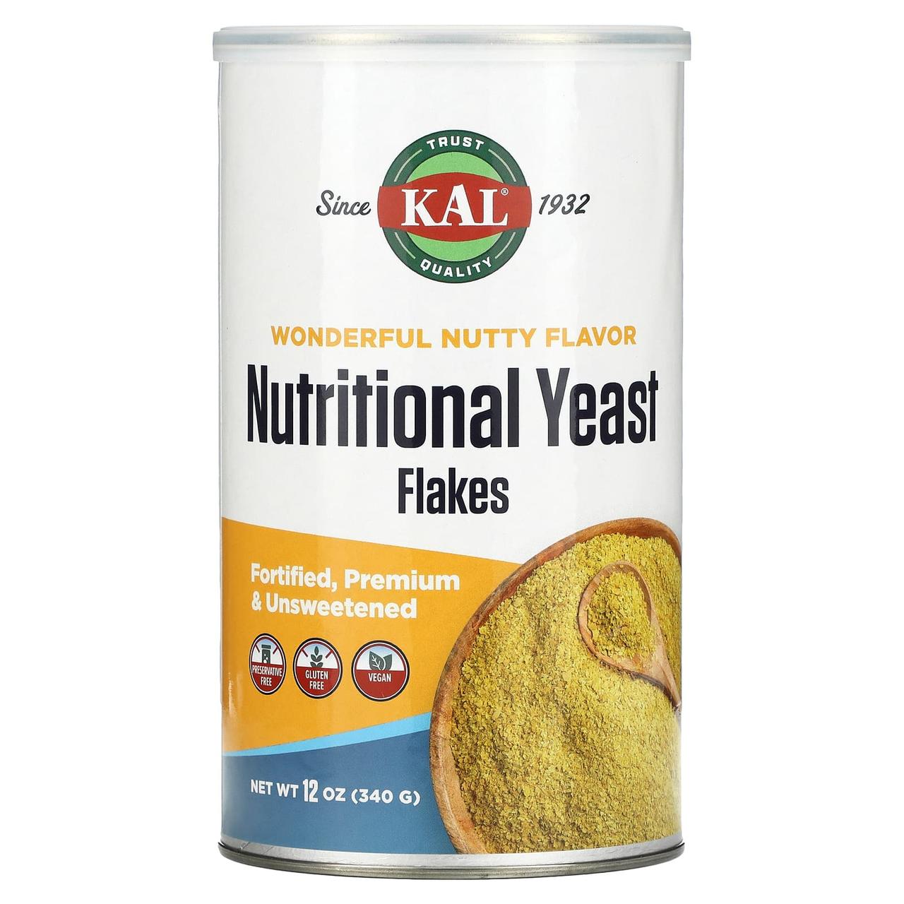 Дріжджі пластівцями, Yeast Flakes, KAL, несолодкі, 340 г, фото 1