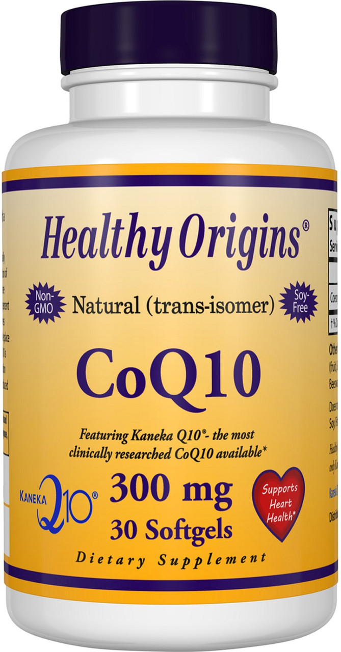 Коензим Q10, CoQ10 (Kaneka Q10), Healthy Origins, 300 мг, 30 гелевих капсул