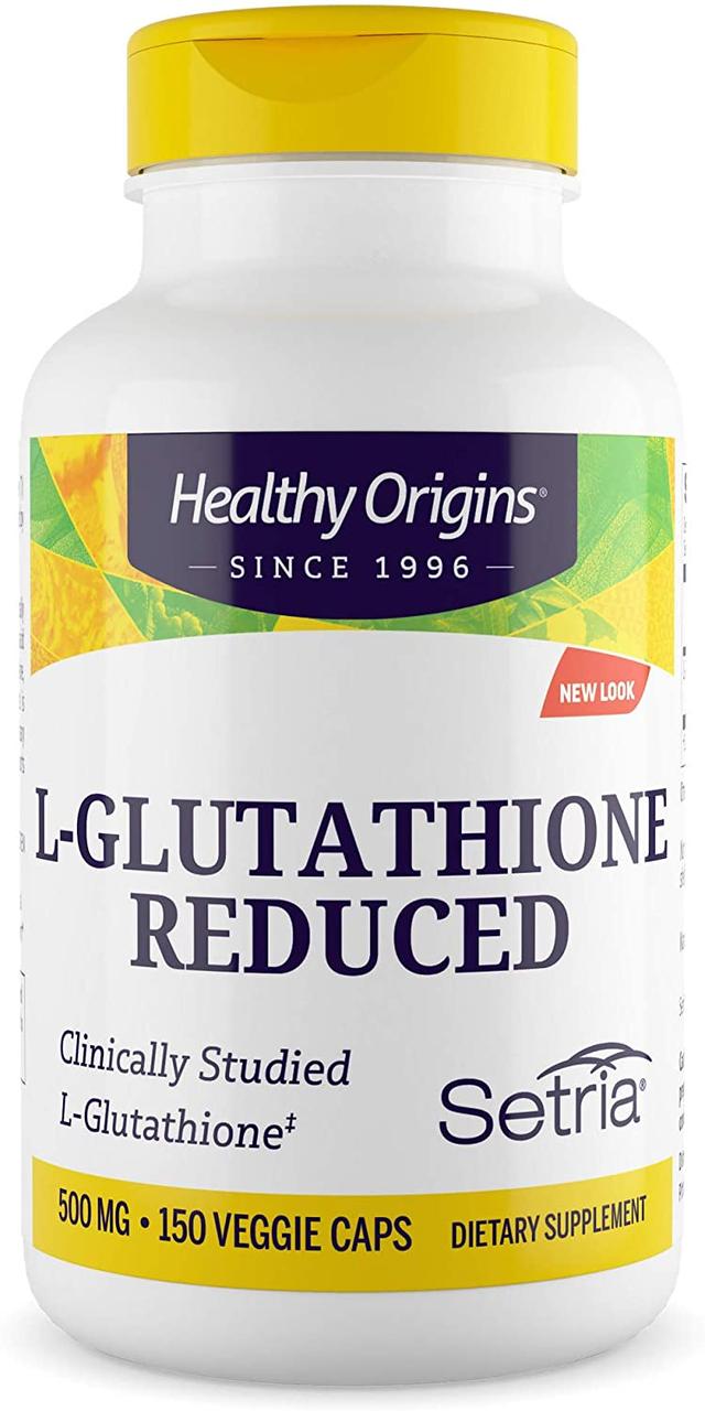 Глутатіон, L-Glutathione, Healthy Origins, Setria, знижений, 500 мг, 150 капсул