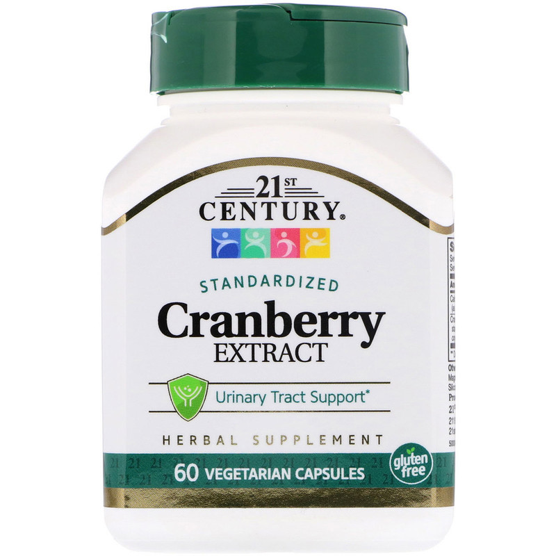 Екстракт журавлини, Cranberry, 21st Century, стандартизований, 60 капсул, фото 1