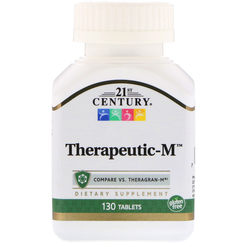 Полівітаміни терапевтичні-М, Therapeutic-M, 21st Century, 130 таблеток, фото 1