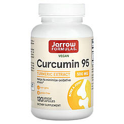 Куркумін, Curcumin 95, Jarrow Formulas, 500 мг, 120 капсул