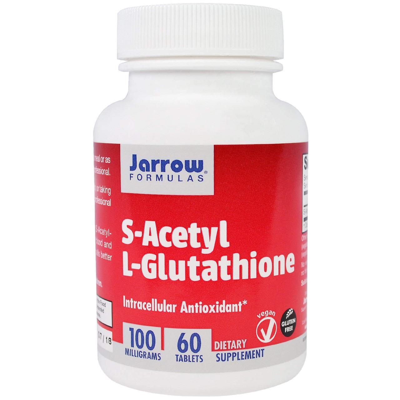 S-ацетил глутатіон, S-Acetyl L-Glutathione, Jarrow Formulas, 100 мг, 60 таб.
