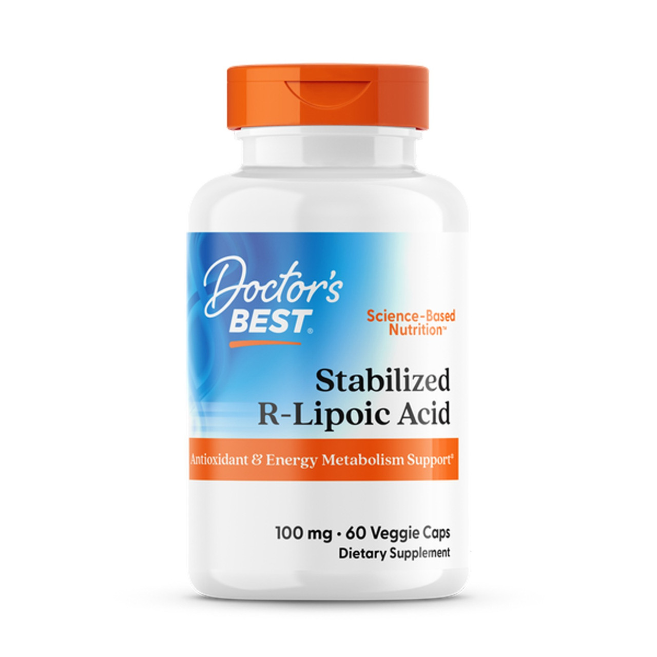 R-ліпоєва кислота, R-Lipoic Acid, Doctor's Best, з біопосиленим Na-RALA, 100 мг, 60 капсул