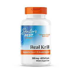 Масло криля, Real Krill, Doctor's Best, 350 мг, 60 капсул