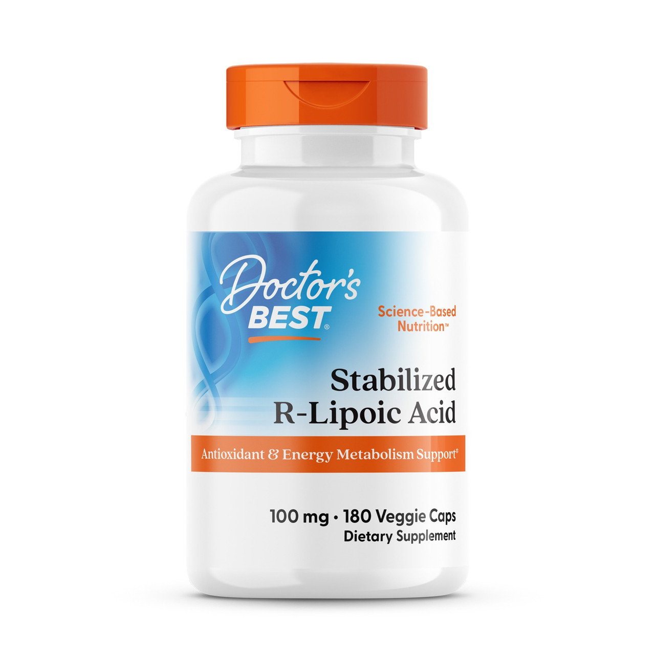 R-ліпоєва кислота, Stabilized R-Lipoic Acid with BioEnhanced Na-RALA, Doctor's Best, 100 мг, 180 веганських капсул, фото 1