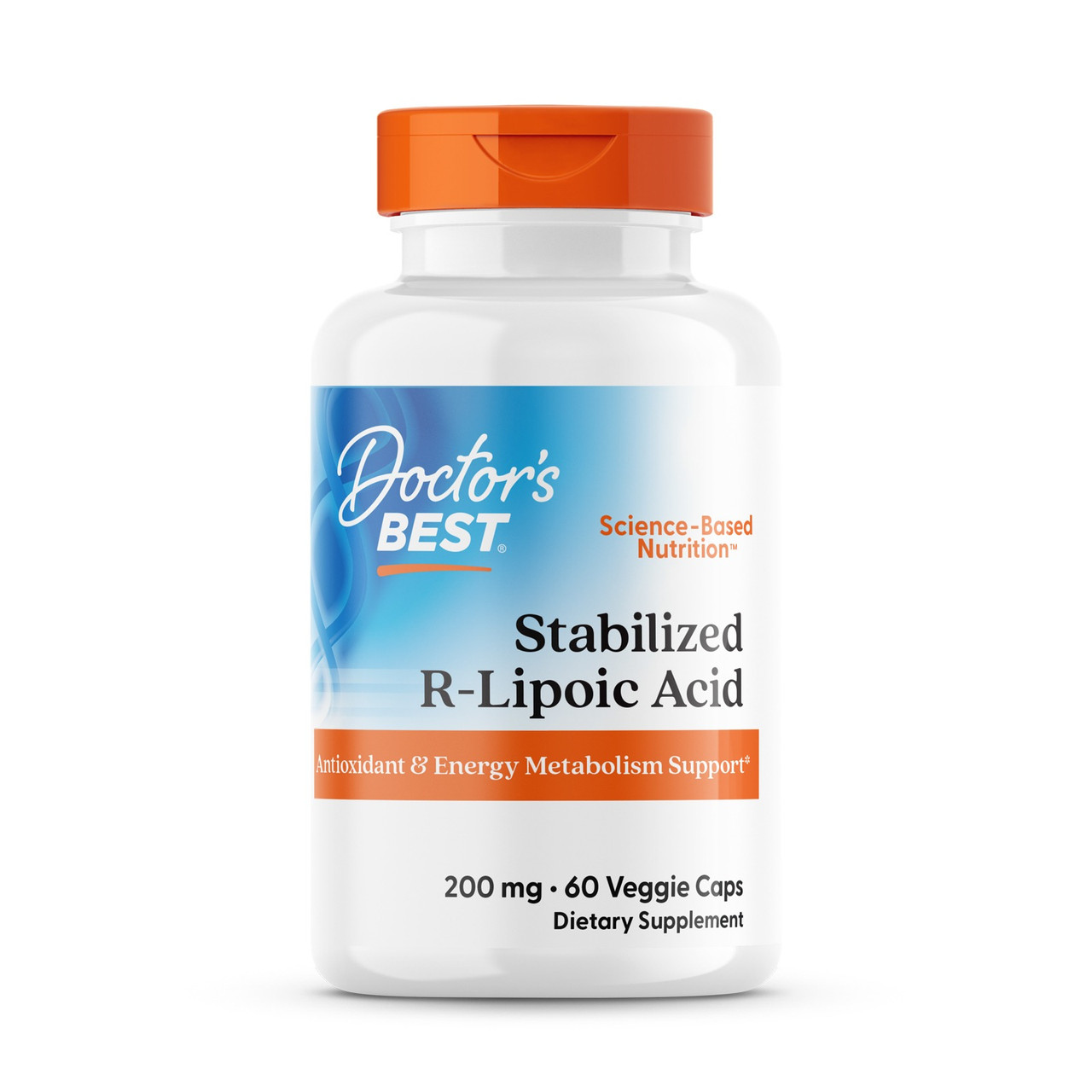 R ліпоєва кислота, Best Stabilized R-Lipoic Acid with BioEnhanced Na-RALA, Doctor's Best, з біопосиленим Na-RALA, 200 мг, 60