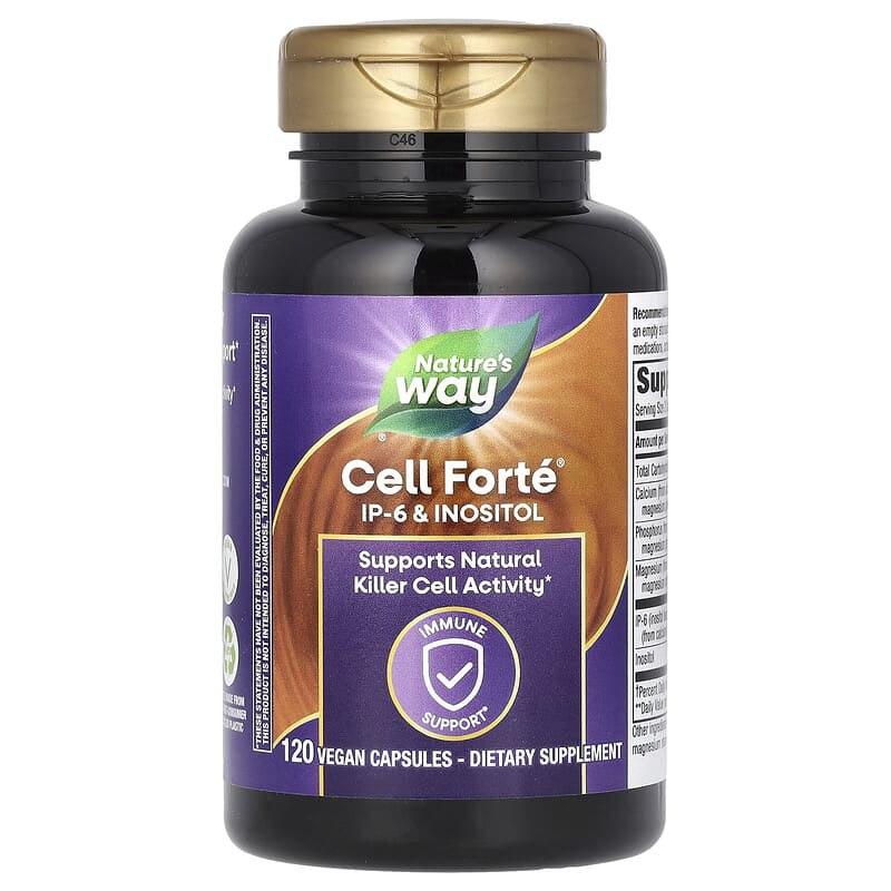 Фітинова кислота (ІР-6 інозитол), Cell Forté, IP-6 & Inositol, Nature's Way, 120 веганських капсул