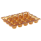 Упаковка для курячих яєць 20 комірок корічнева верх і низ (50 шт.), фото 4