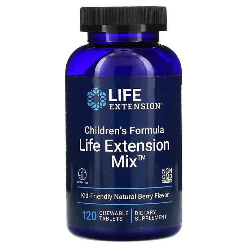Мультивітаміни для дітей, Children's Formula Mix, Life Extension, ягідний смак, 120 жувальних таблеток, фото 1