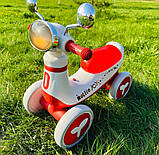 Дитячий біговел велобіг для дівчинки від 1.5 року 4х колісний з підсвічуванням та мелодіями УКРАЇНСЬКОЮ ОЗВУЧКОЮ, фото 8