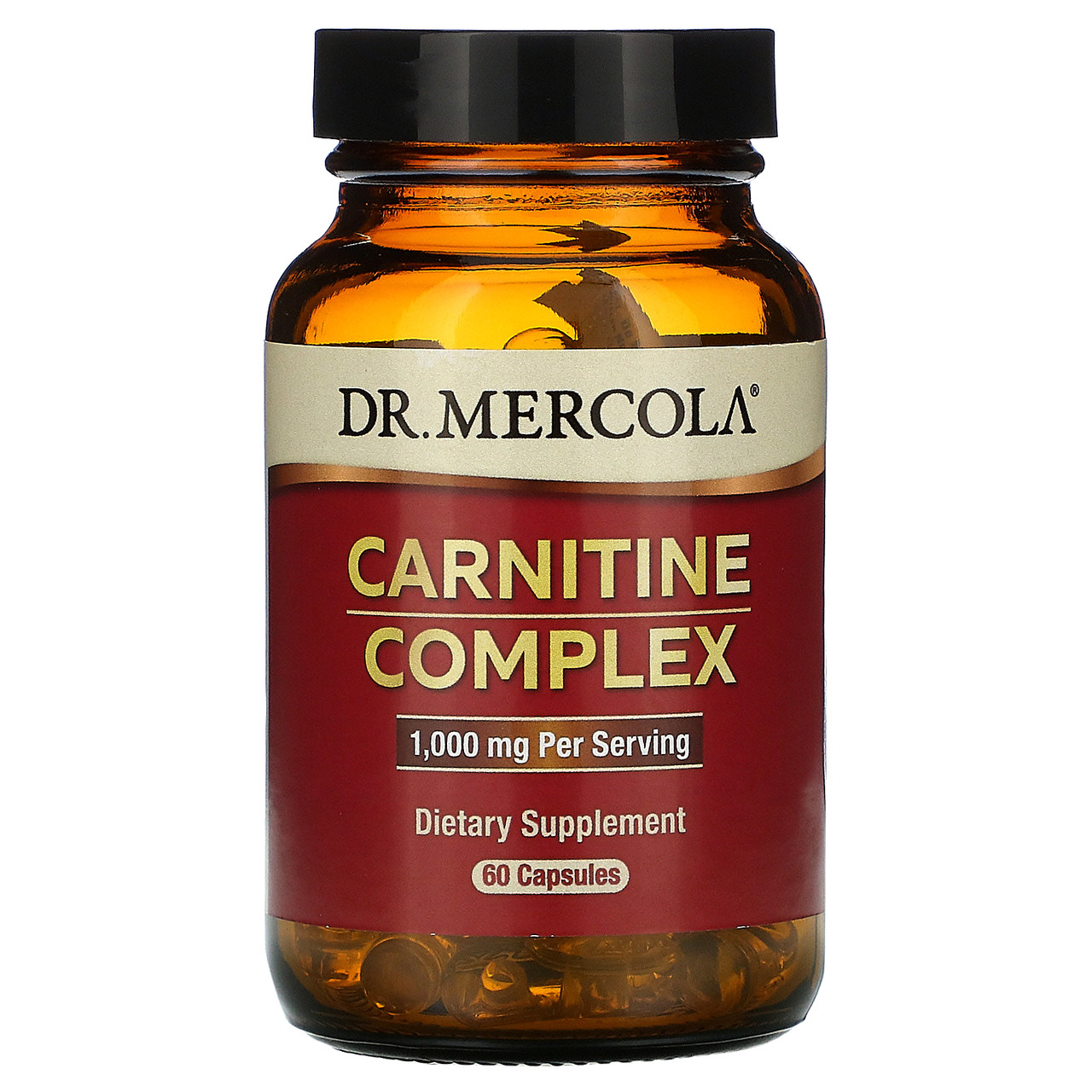 Карнітіновий комплекс, Carnitine Complex, Dr. Mercola, 1000 мг, 60 капсул, фото 1