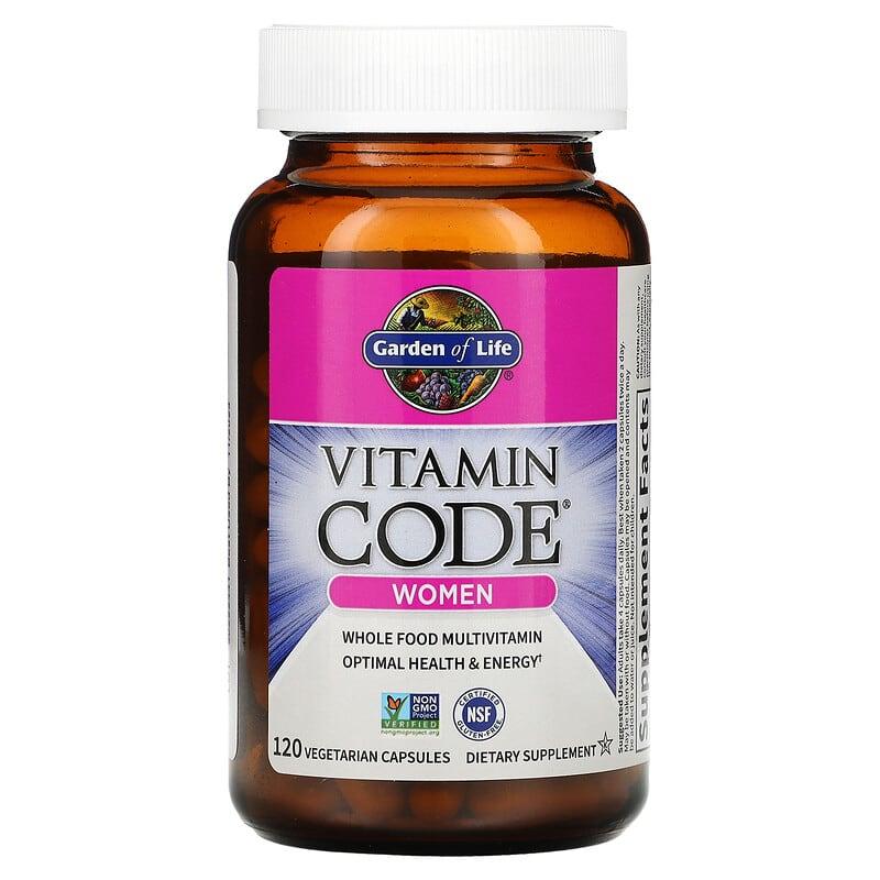 Сирі Вітаміни для жінок, Whole Food Multivitamin for Women, Garden of Life, цільнохарчові, 120 вегетаріанських капсул, фото 1