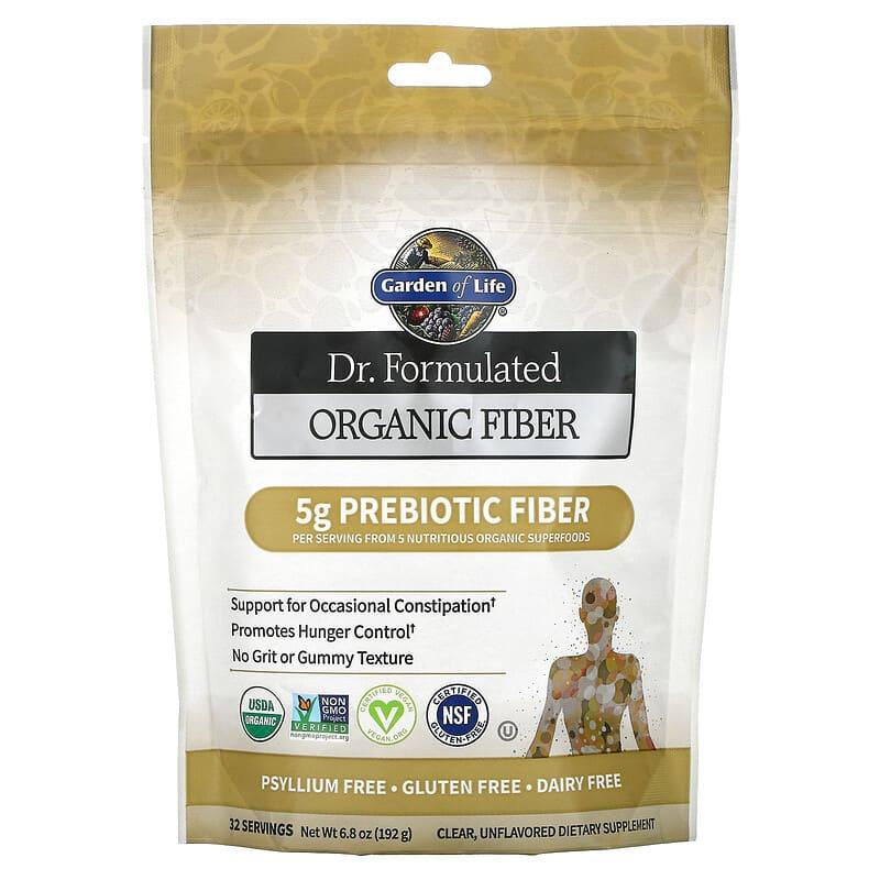 Клітковина пребіотична, Prebiotic Fiber, Garden of Life, органік, порошок, 192 г