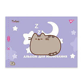 Альбом для малювання YES А4 28арк/100 скоба, з перфорацією (Pusheen) 4 шт