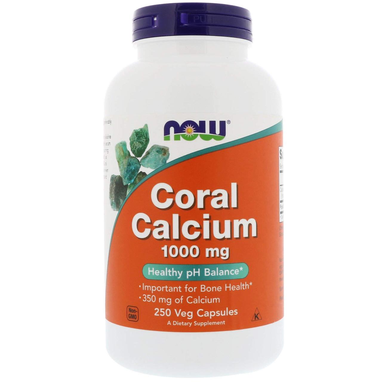 Кораловий кальцій, Coral Calcium, Now Foods, 1000 мг, 250 вегетаріанських капсул