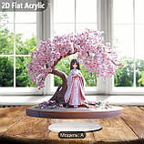 2D акрилова плоска статуя в стилі аніме з дівчина та сакура, 20 см., фото 2