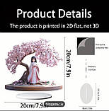2D акрилова плоска статуя в стилі аніме з дівчина та сакура, 20 см., фото 3