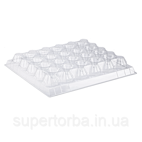 Паковання для курячих яєць 30 комірок верх прозоре (50 шт.), фото 1