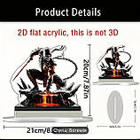 2D акрилова плоска статуя в стилі аніме воїна, 22 см., фото 2