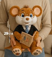 Інтерактивна Мишка-казкарка (29 см) Limo toy - коричнева, 8 казок українською мовою FT0033-1, фото 9