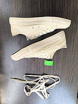 СКИДКА 41 р БІЖОВІ кеди конверси текстиль кросівки унісекс весна літо, фото 2