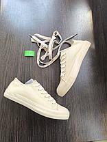 СКИДКА 41 р БІЖОВІ кеди конверси текстиль кросівки унісекс весна літо, фото 4