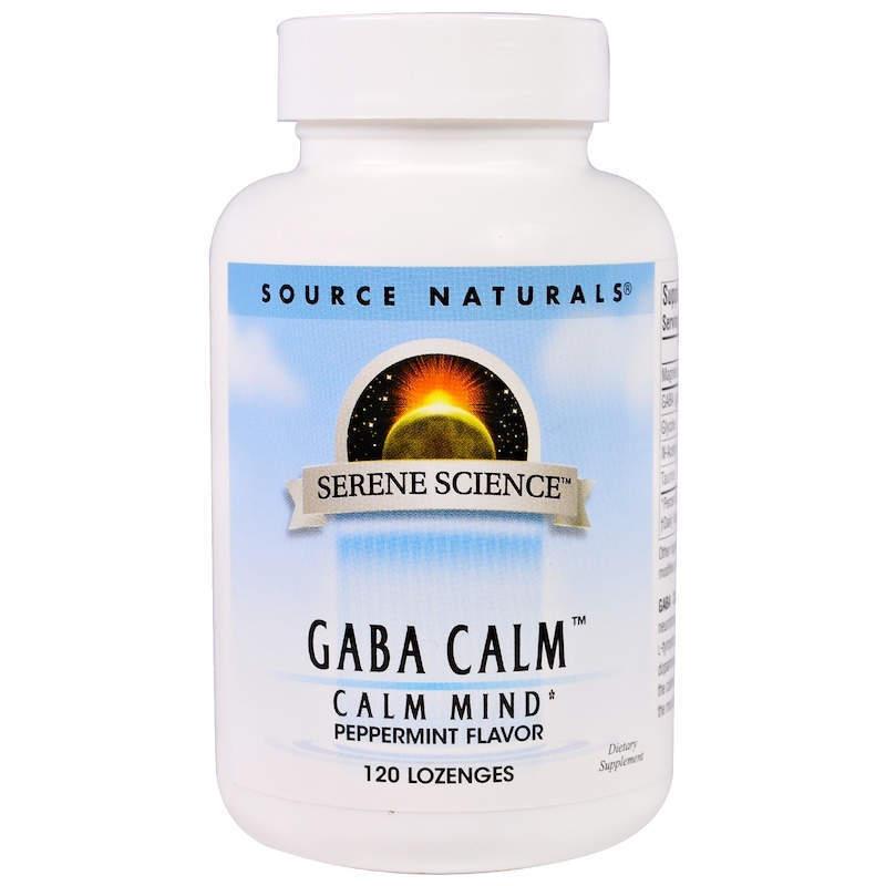 ГАМК з ароматом м'яти (GABA Calm), Source Naturals, 120 таблеток, фото 1