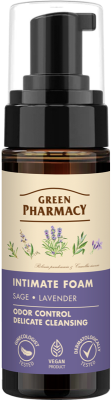 Пінка для інтимної гігієни Green Pharmacy Шавлія і лаванда 150 мл