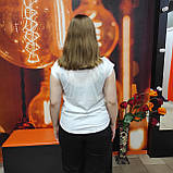 Жіноча біла футболка принт трикотаж, фото 2