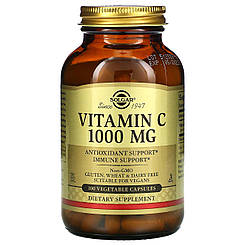 Вітамін С, Vitamin C, Solgar, 1000 мг, 100 капсул
