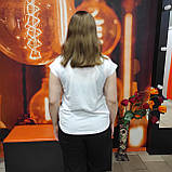 Жіноча біла футболка принт трикотаж, фото 2