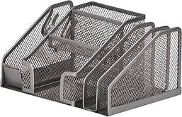 Органайзер настільний, металевий, сріблястий, BM.6241-24