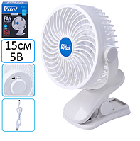 Автомобільний вентилятор VITOL на прищіпці USB 15 см 5 В