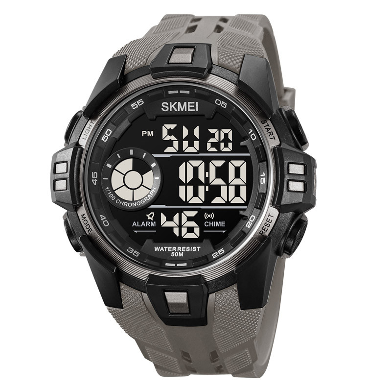 Skmei 2123 сірий чоловічий спортивний годинник, фото 1